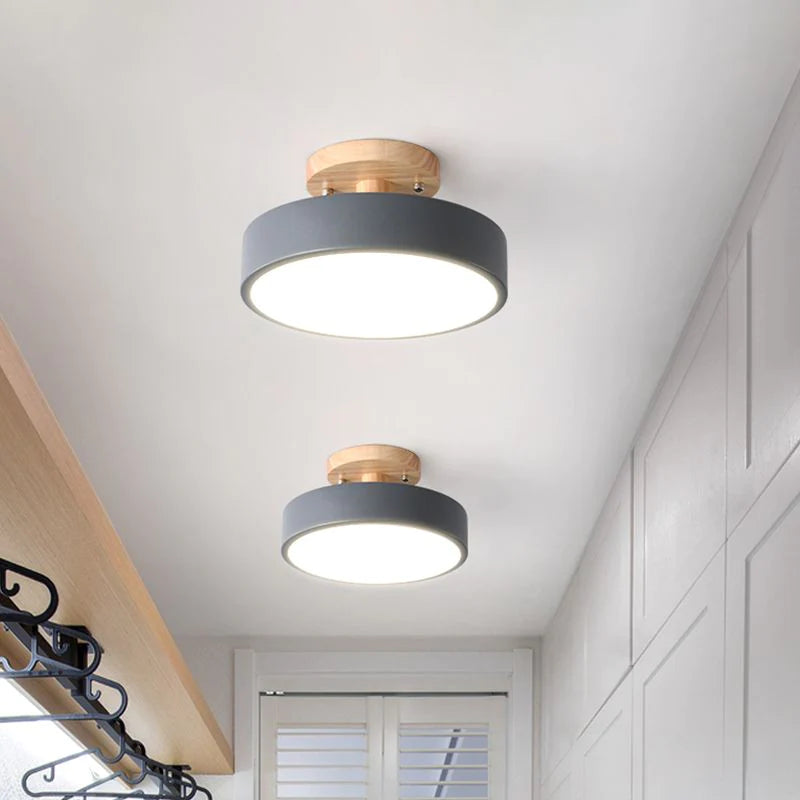Modern Wooden LED Ceiling Light | Energy Efficient Flush Mount Fixture 1