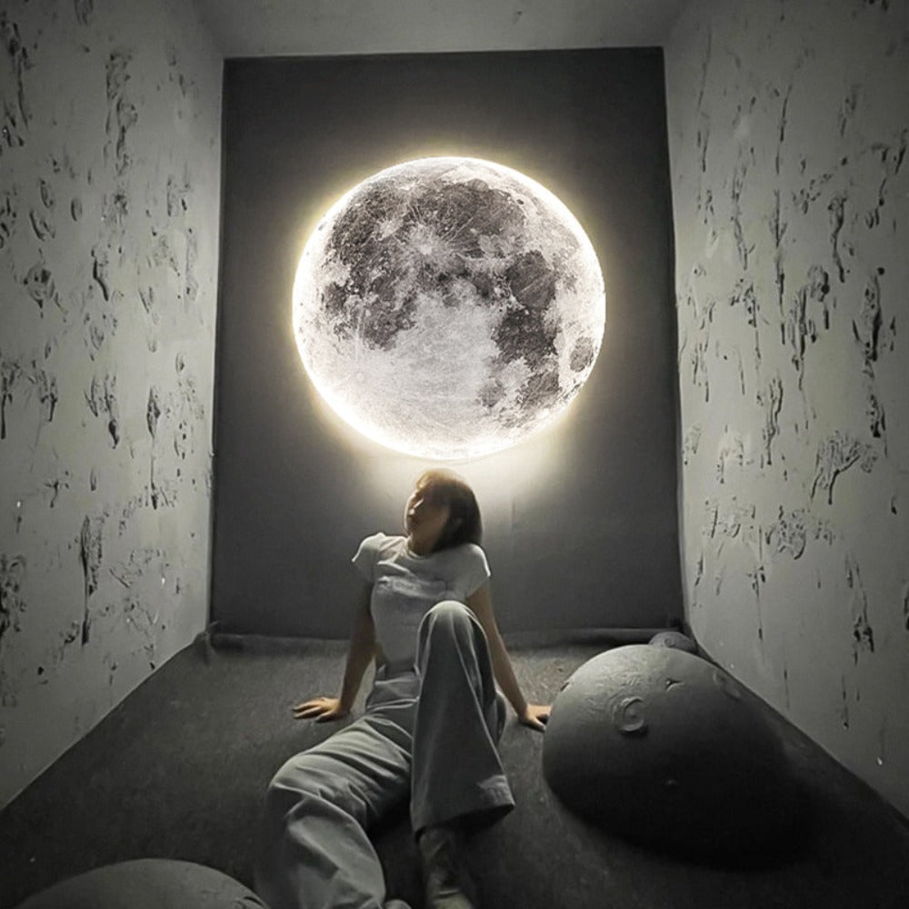 Realistic 3D Moon Wall Light | Energy-Efficient & Dimmable 2