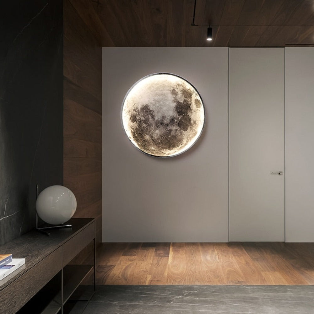 Realistic 3D Moon Wall Light | Energy-Efficient & Dimmable 4