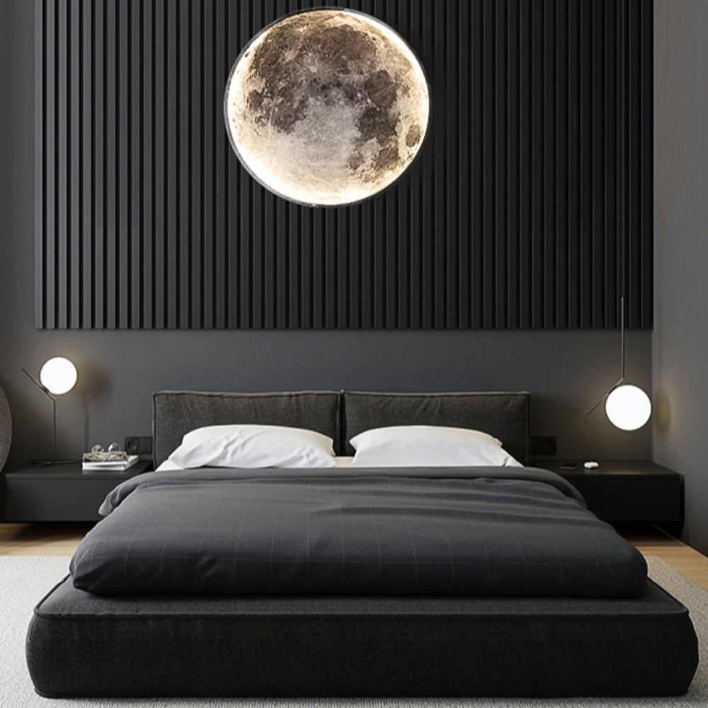 Realistic 3D Moon Wall Light | Energy-Efficient & Dimmable 5