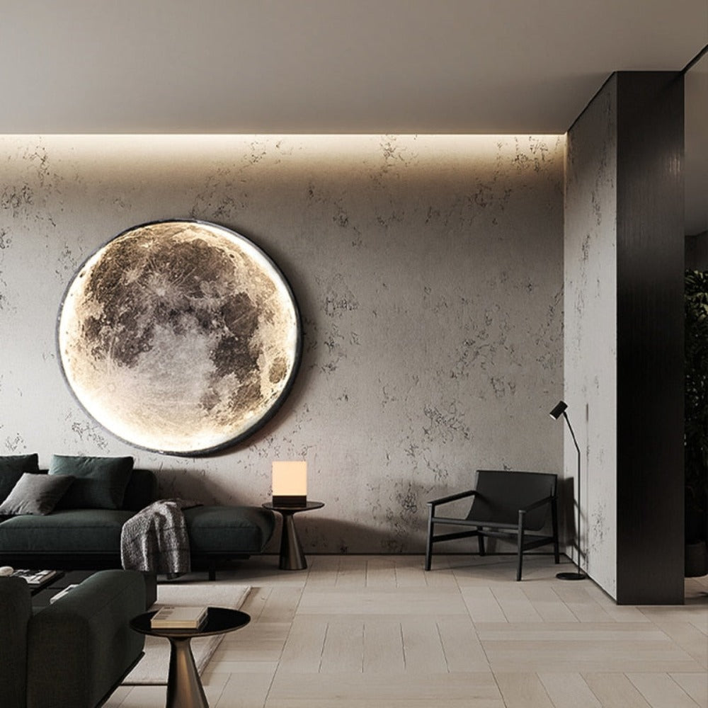 Realistic 3D Moon Wall Light | Energy-Efficient & Dimmable 6