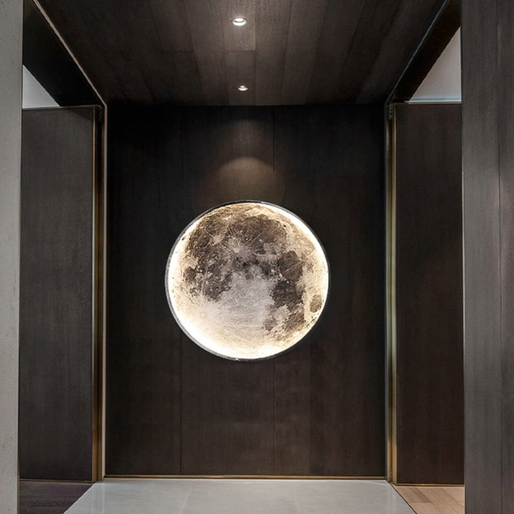 Realistic 3D Moon Wall Light | Energy-Efficient & Dimmable 7