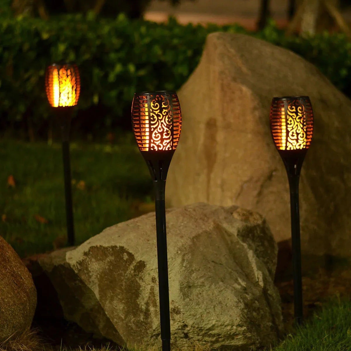 Realistic Flame Effect Solar Torch Light | Weatherproof & Eco-Friendly 7