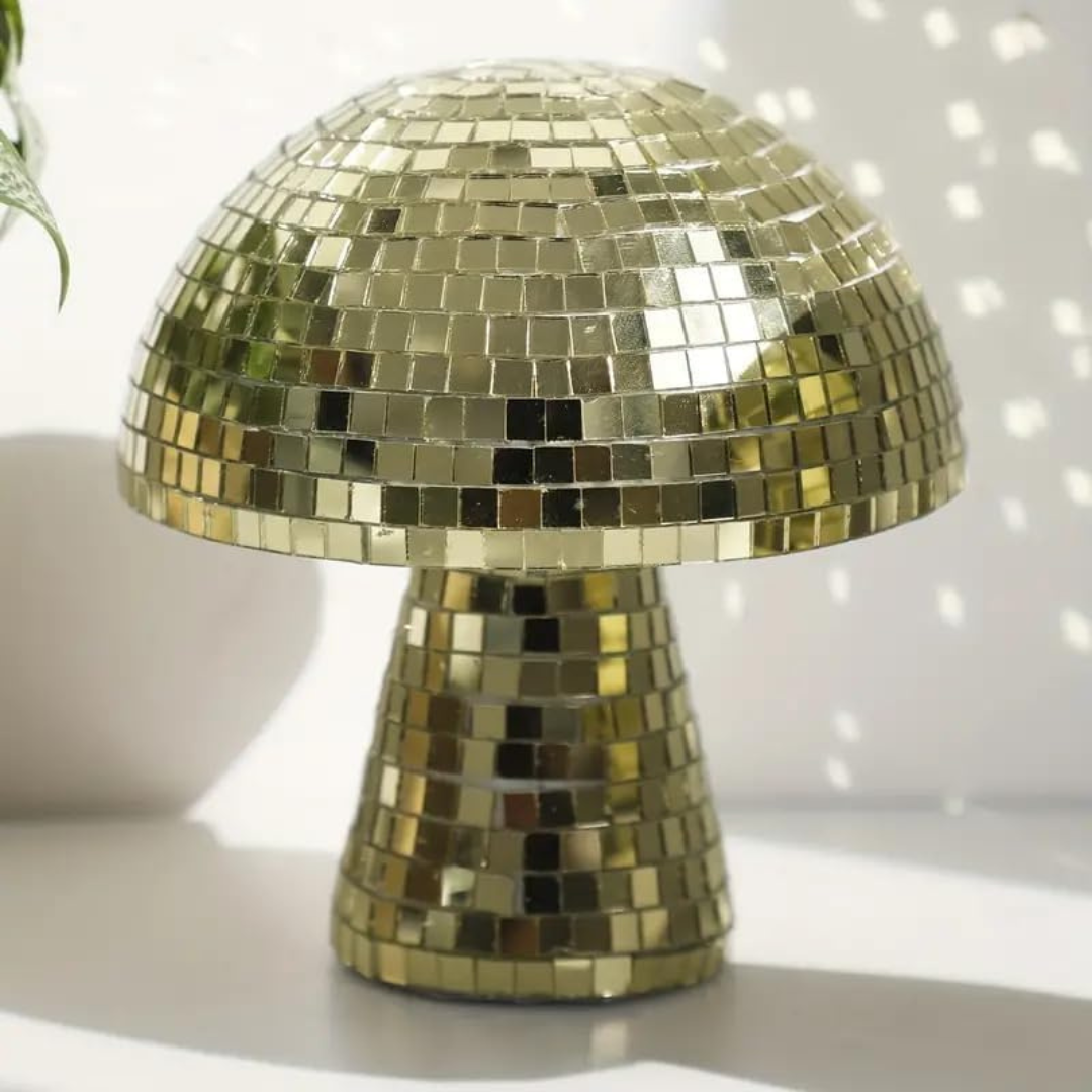 Retro Mushroom Table Lamp | Metallic Disco Design 3