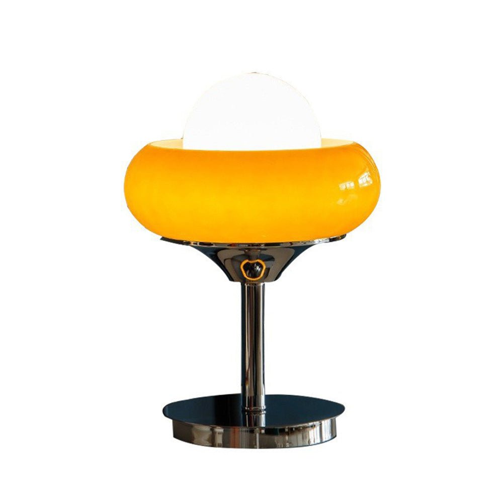 Retro Yellow Glass Table Lamp | Elegant Design & Warm Glow 5