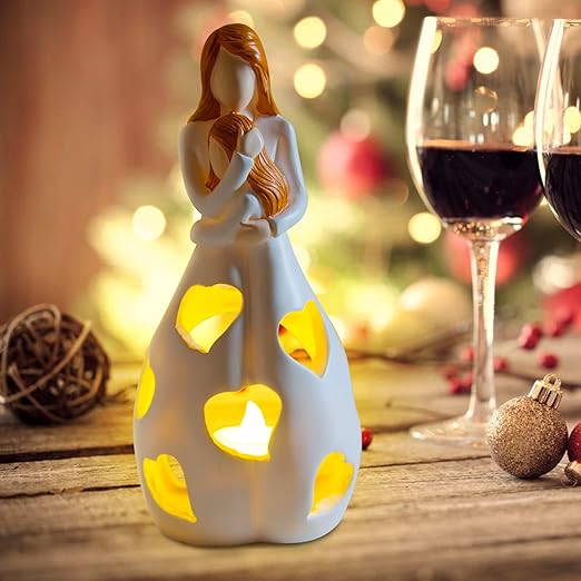 Romantic Resin Table Lamp | Heart-Shaped Design 0