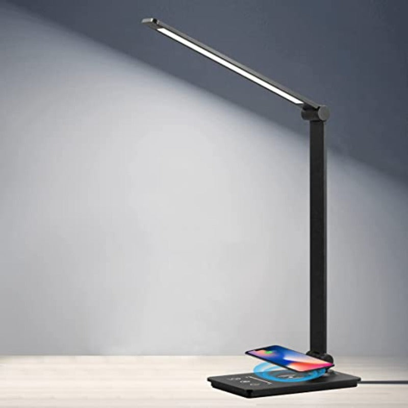 Sleek LED Desk Lamp | Wireless Charging & Adjustable Light 0