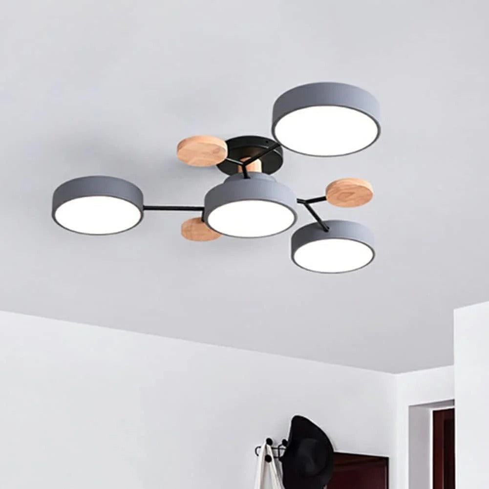 Sleek Modern Ceiling Light | LED Flush Mount Chandelier 18