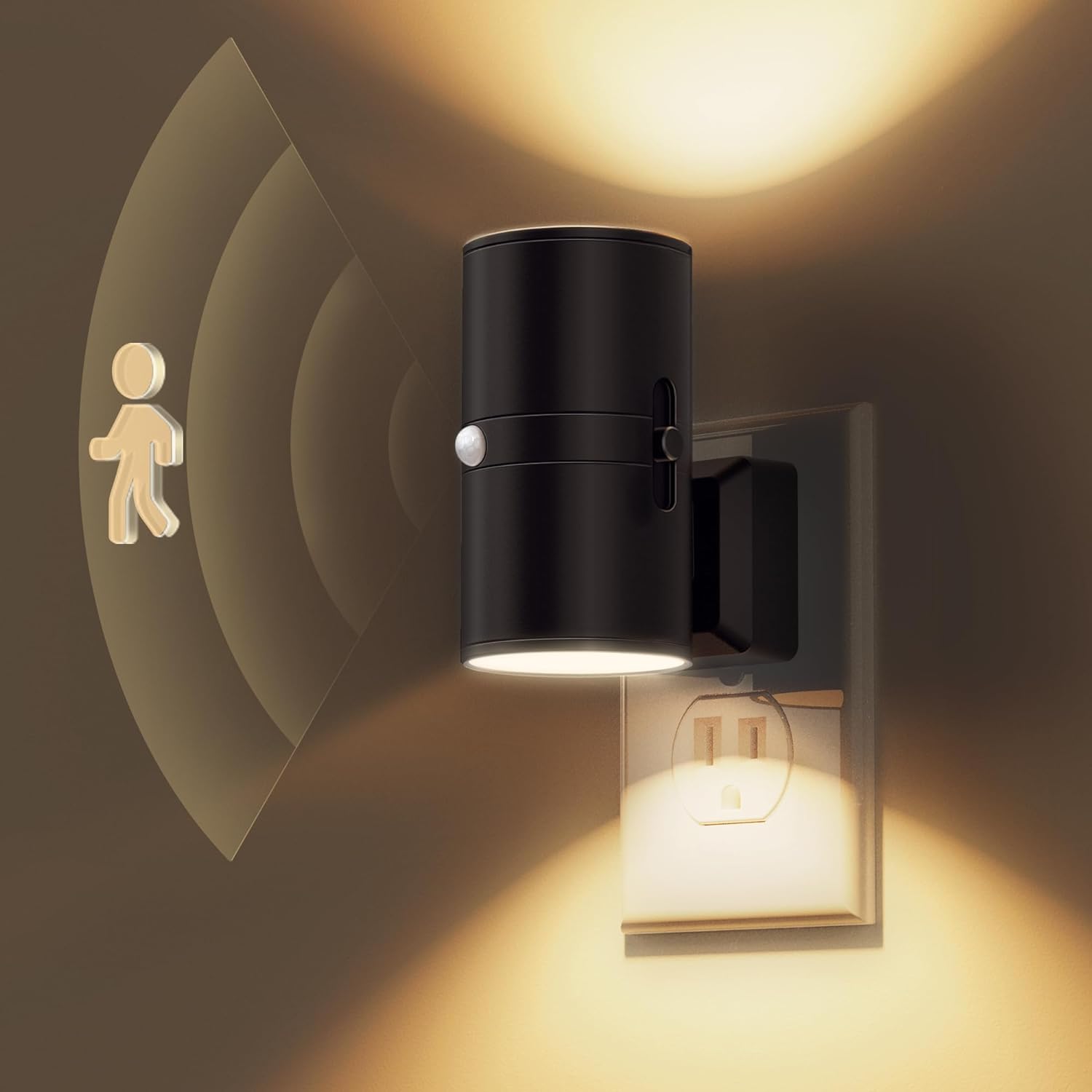 Sleek Motion Sensor Wall Light | Plug-In Convenience 0