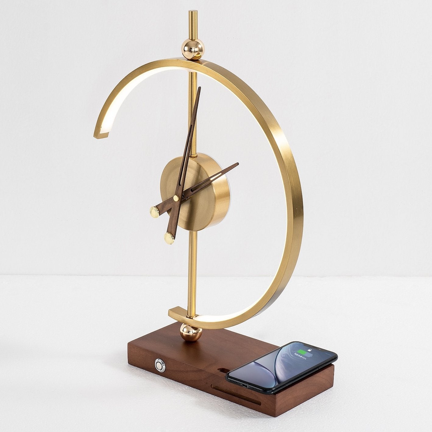 Sleek Table Lamp | Wireless Charger & Clock 4