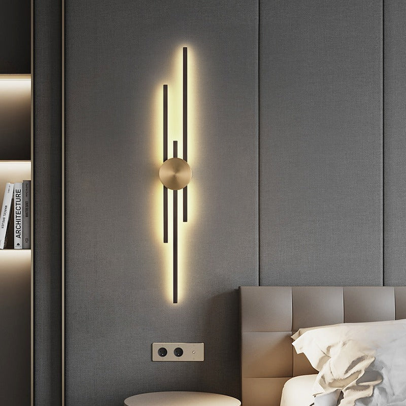 Sleek Vertical LED Wall Light | Modern Iron Fixture 0