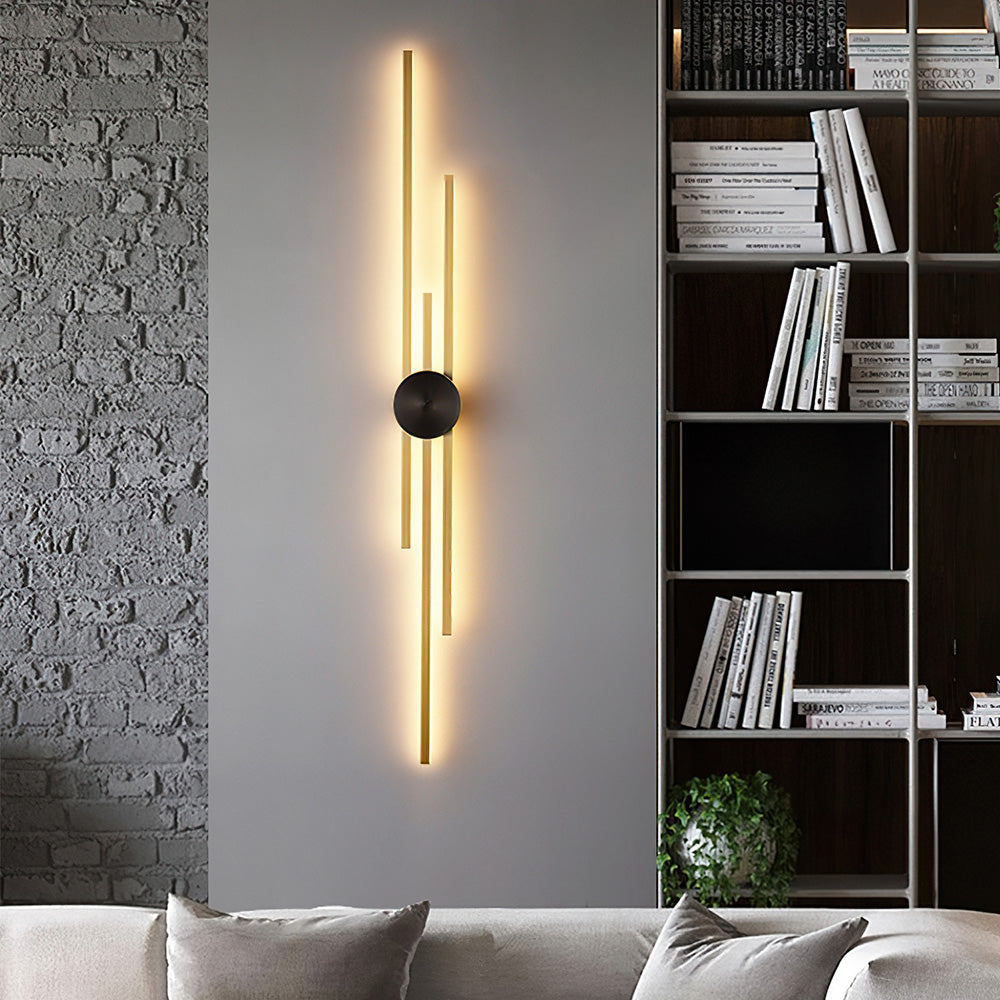 Sleek Vertical LED Wall Light | Modern Iron Fixture 6
