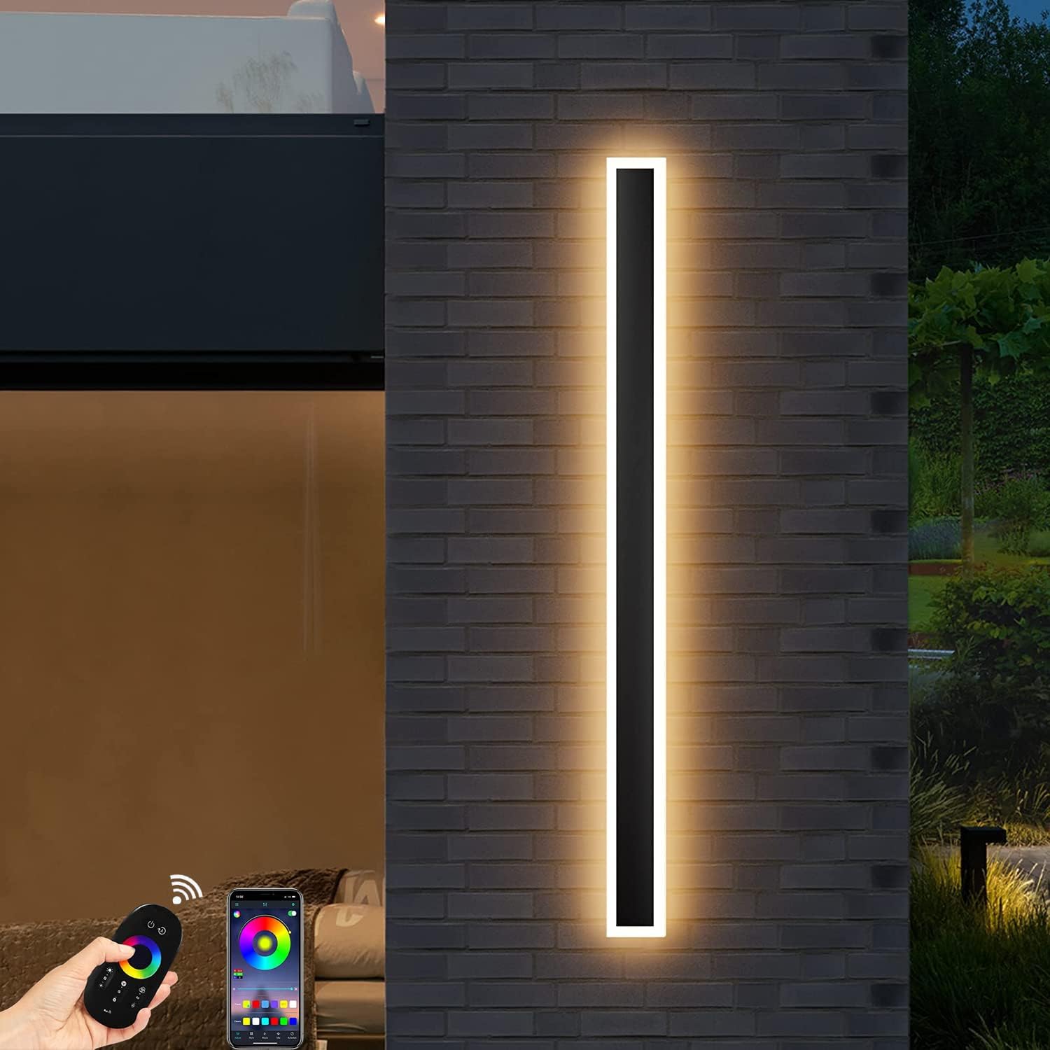 Smart Outdoor Wall Light | Dimmable RGB LED 0