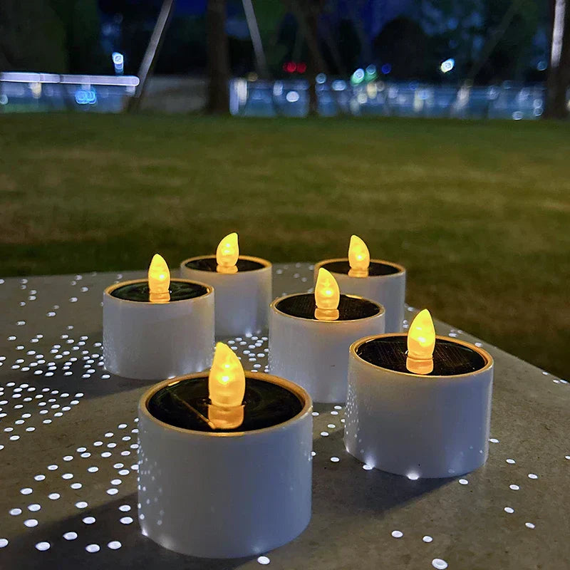 Solar-Powered, Flickering LED Candle Lights | Weather-Resistant 1
