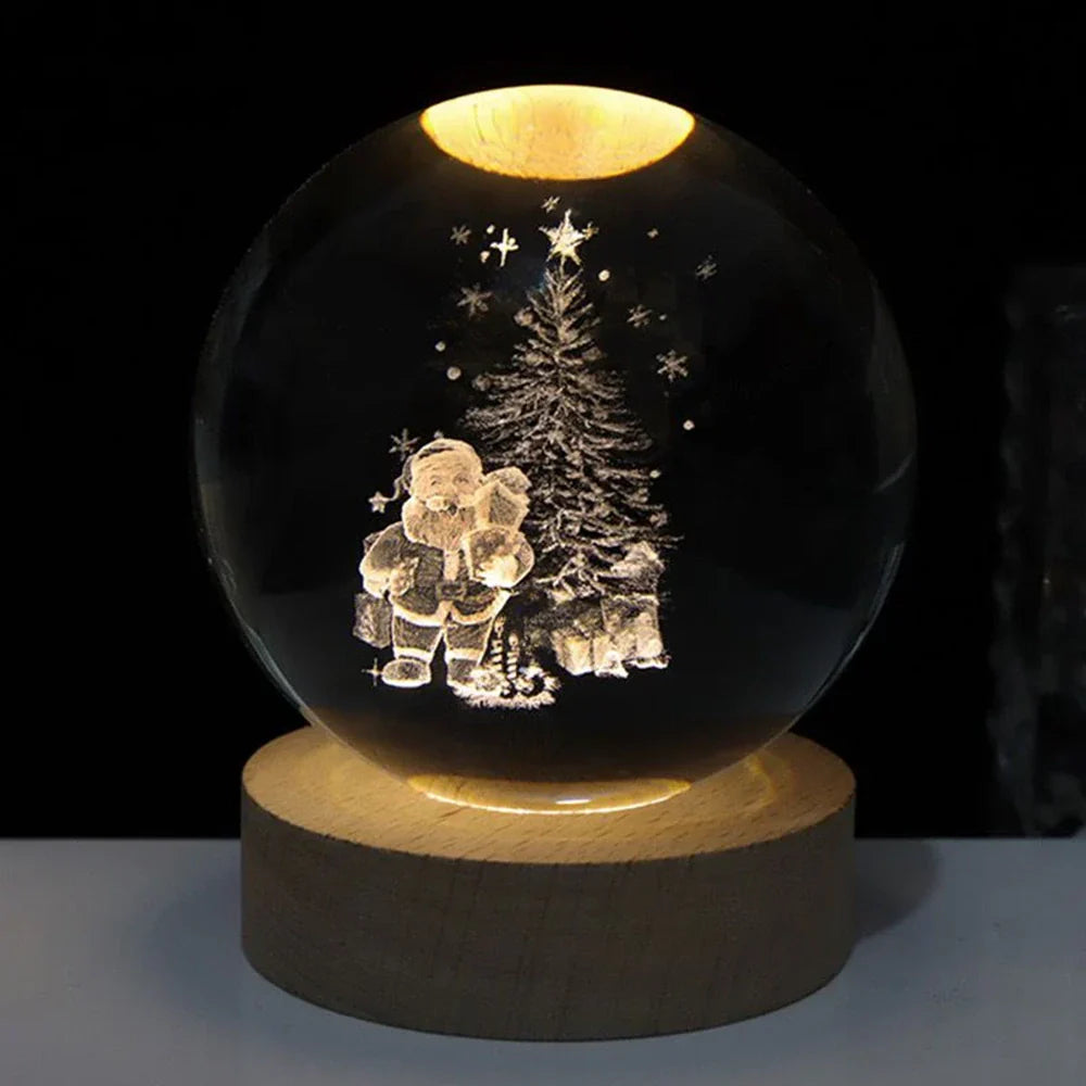 Stunning 3D Crystal LED Night Light | USB Powered & Elegant Design 13
