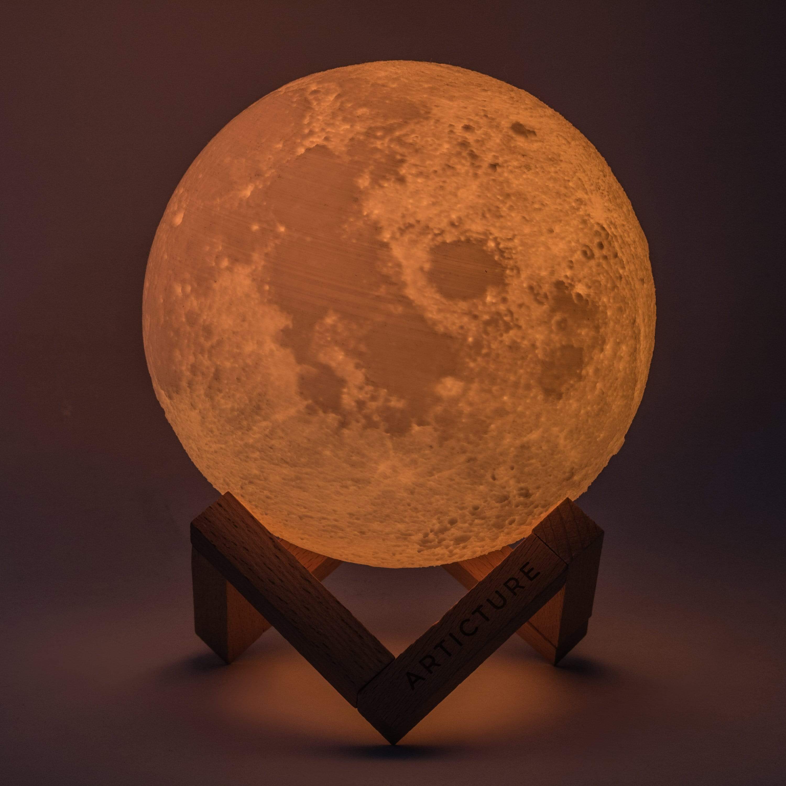 Stylish 3D Moon Lamp | Rechargeable & Color Changing 8