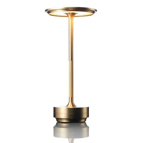 Stylish Brass Table Lamp | Rechargeable & Dimmable LED 0