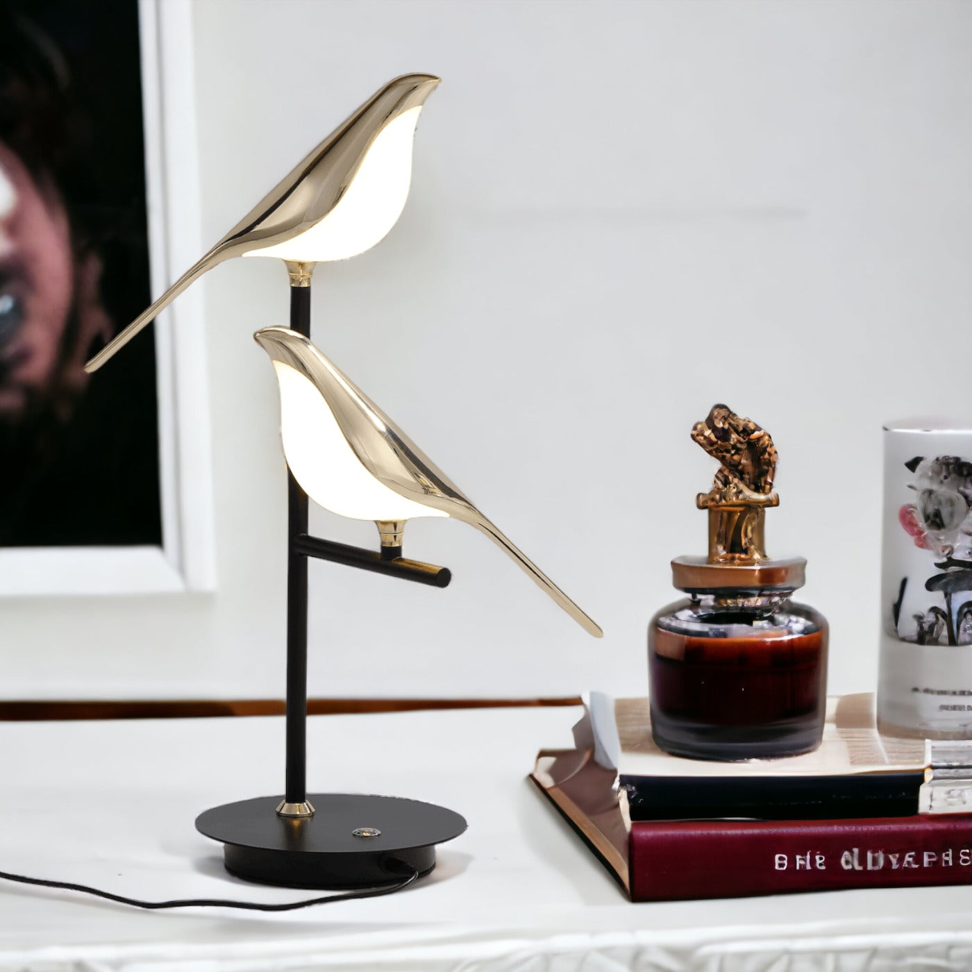 Stylish LED Table Lamp | Modern Bird Design & Adjustable Lighting 4