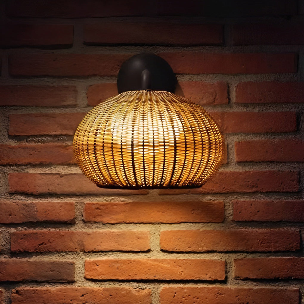 Stylish Rattan Outdoor Light | Weather-Resistant & Versatile 3