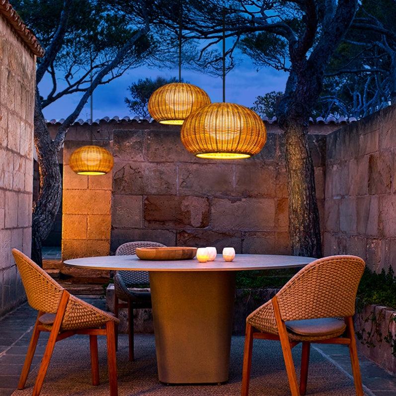 Stylish Rattan Outdoor Light | Weather-Resistant & Versatile 6