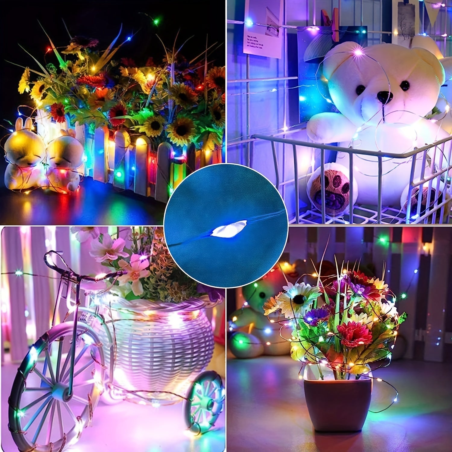Vibrant Solar Powered Fairy Lights | 200 LED Outdoor String Lights 5