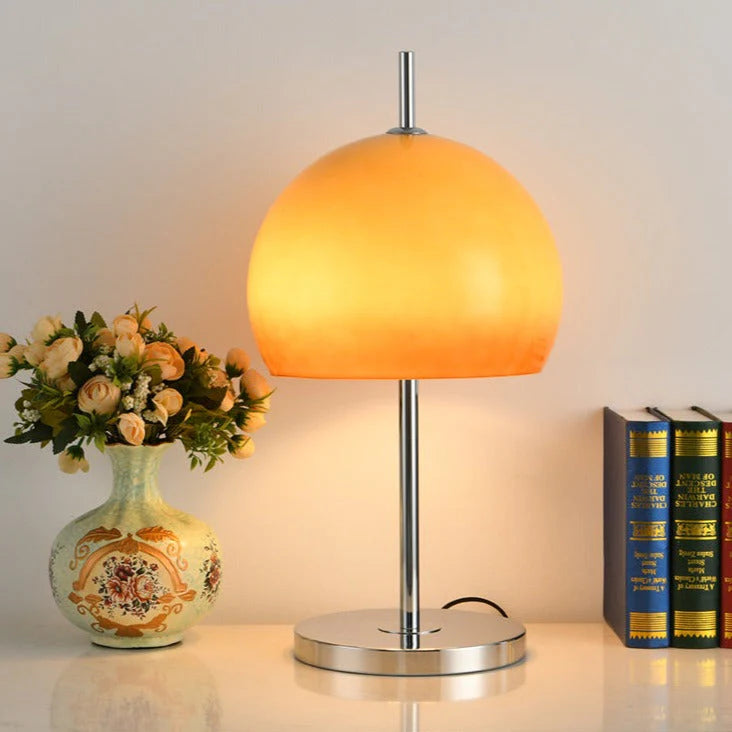 Vintage Amber Glass Table Lamp | Elegant Design & Warm Glow 4