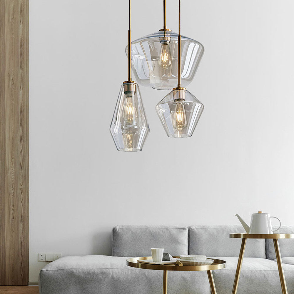 Vintage Industrial Glass Pendant Light | Kitchen Pendant Lighting & Elegant Design 1