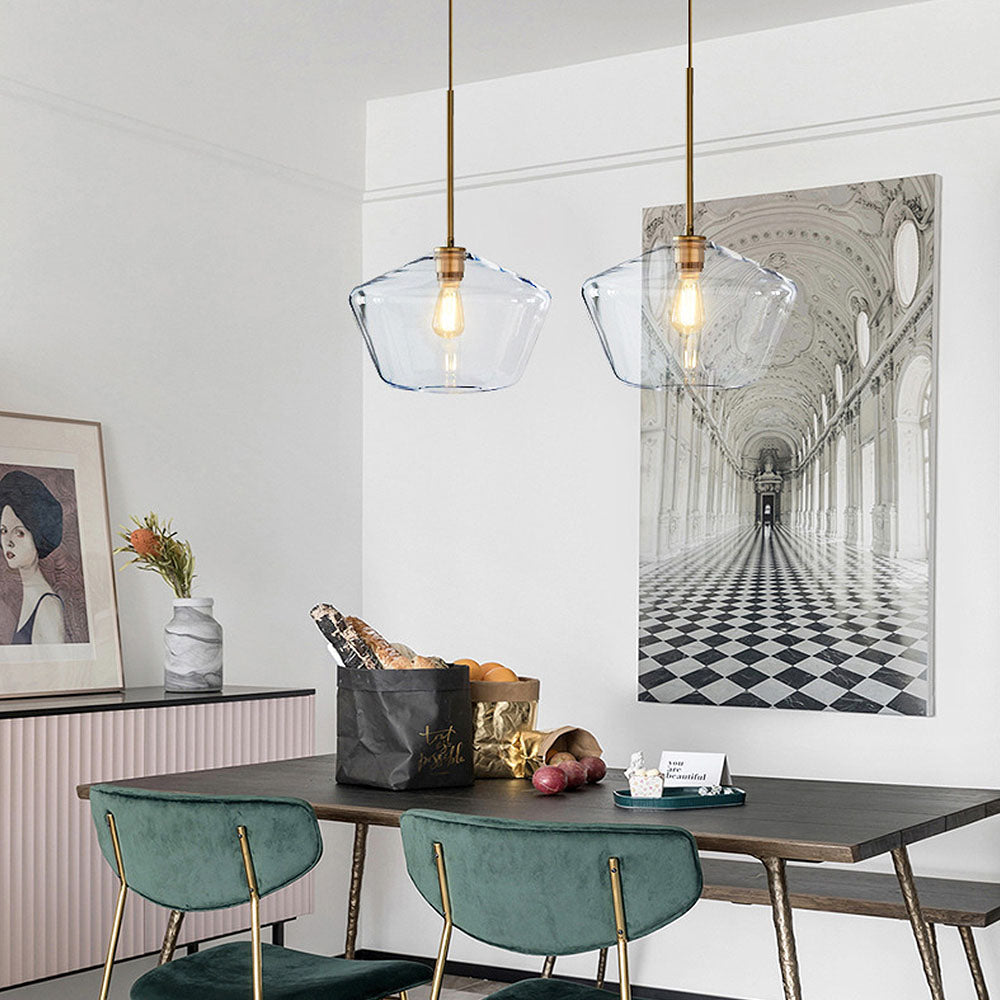 Vintage Industrial Glass Pendant Light | Kitchen Pendant Lighting & Elegant Design 4