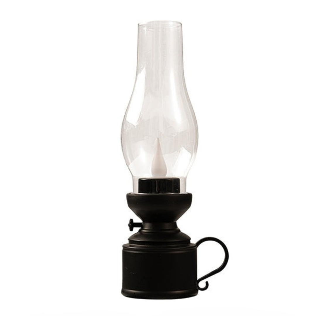 Vintage Lantern Style Table Lamp | LED & Battery-Powered 10