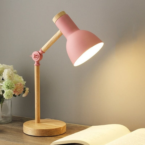Adjustable Wooden Desk Lamp | LED Reading Light 4