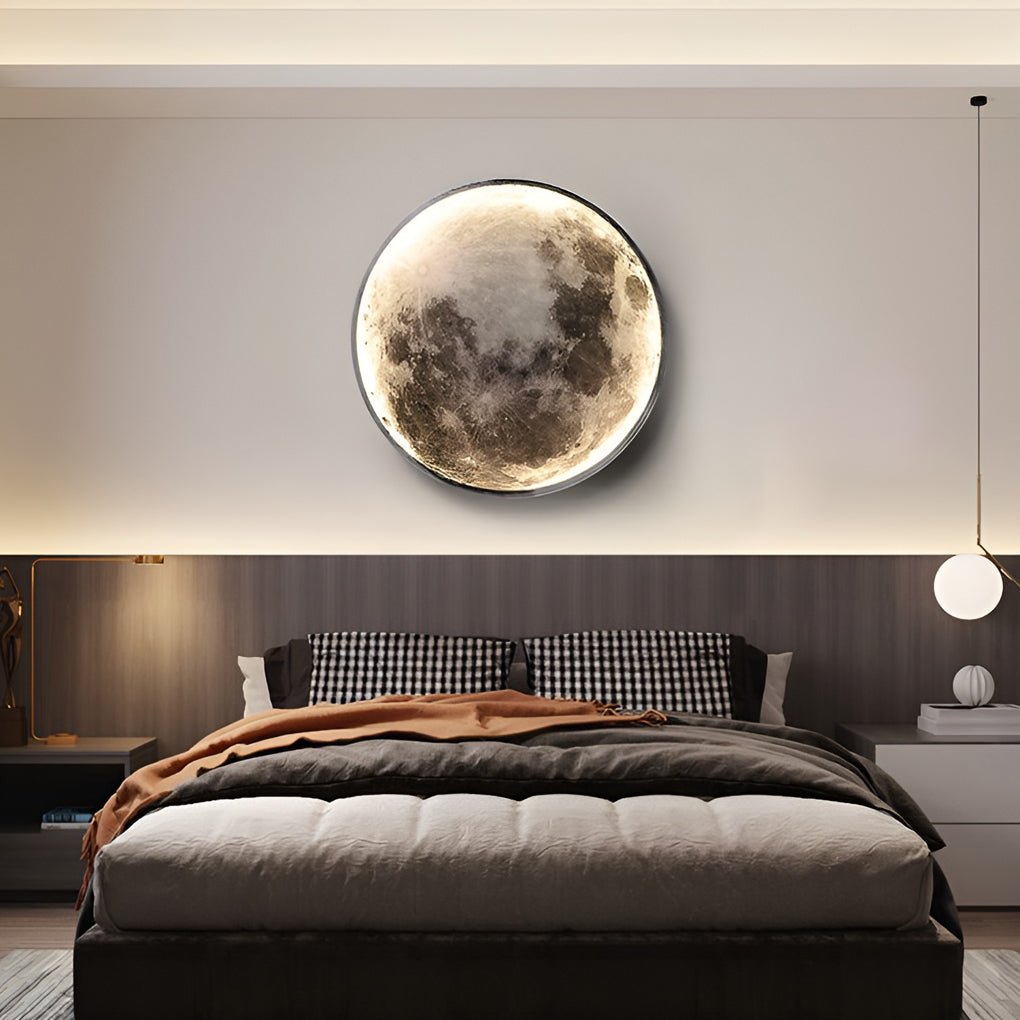 Artistic Moon Wall Lamp | LED Glow & Dual Function 0