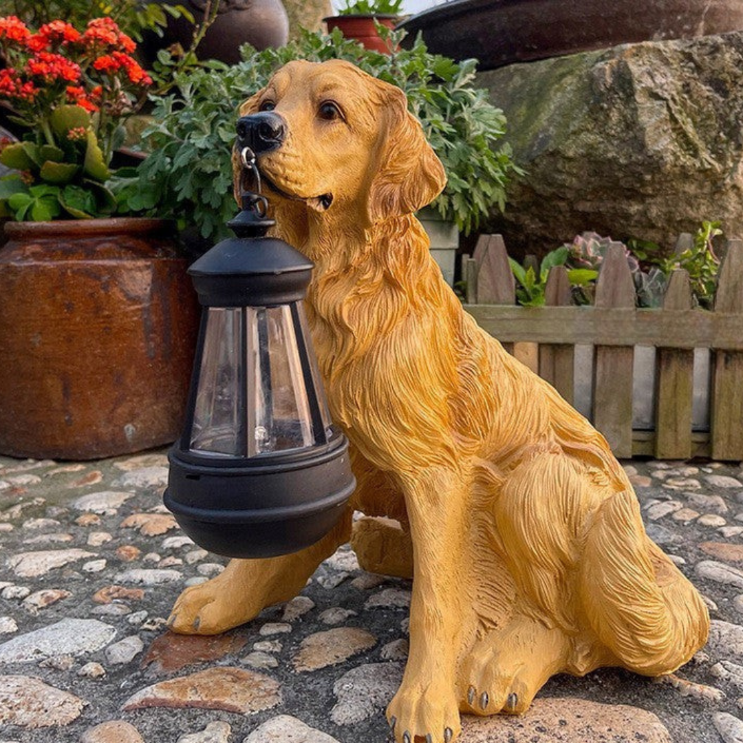 Charming Solar Dog Statue Light | Eco-Friendly & Durable 2