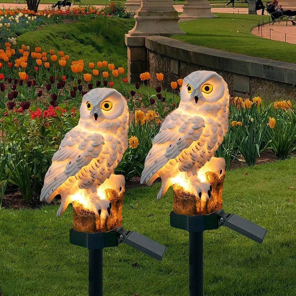 Charming Solar Garden Lights | LED Outdoor Owl Decor 0