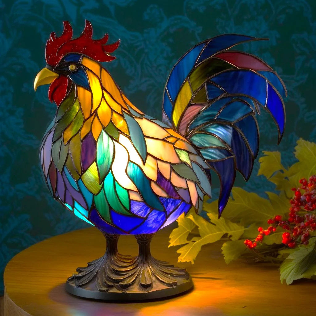 Colorful Stained Glass Animal Lamp | Unique Home Decor 10