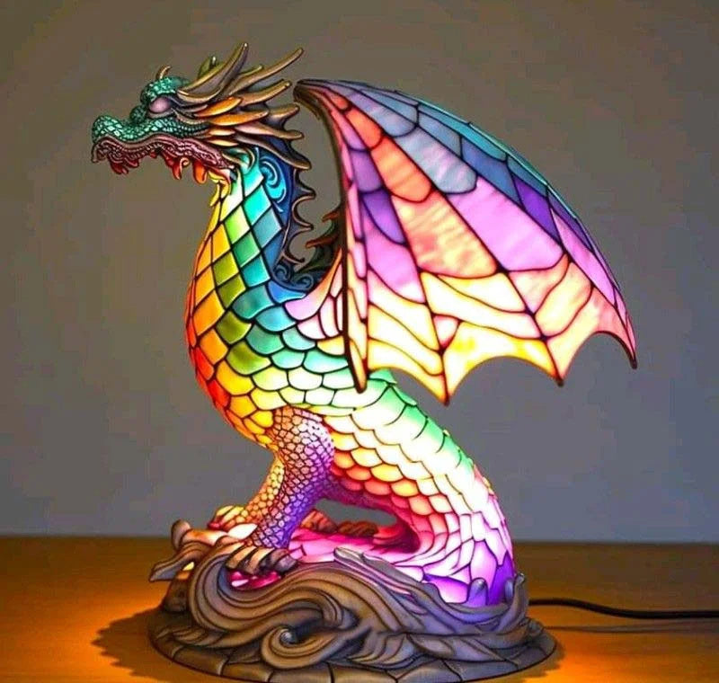 Colorful Stained Glass Animal Lamp | Unique Home Decor 4