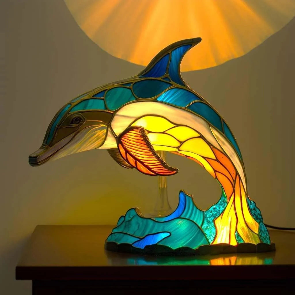 Colorful Stained Glass Animal Lamp | Unique Home Decor 6
