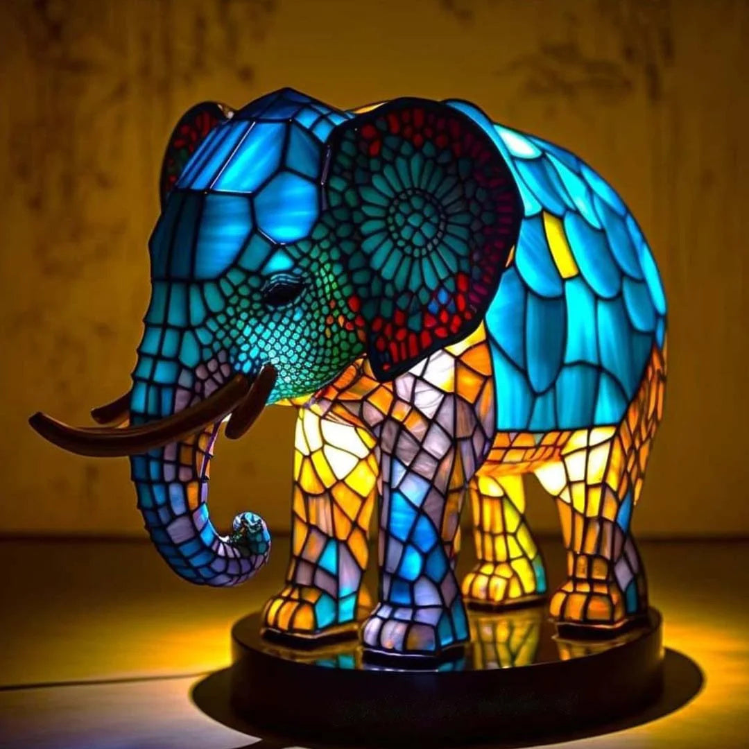 Colorful Stained Glass Animal Lamp | Unique Home Decor 7