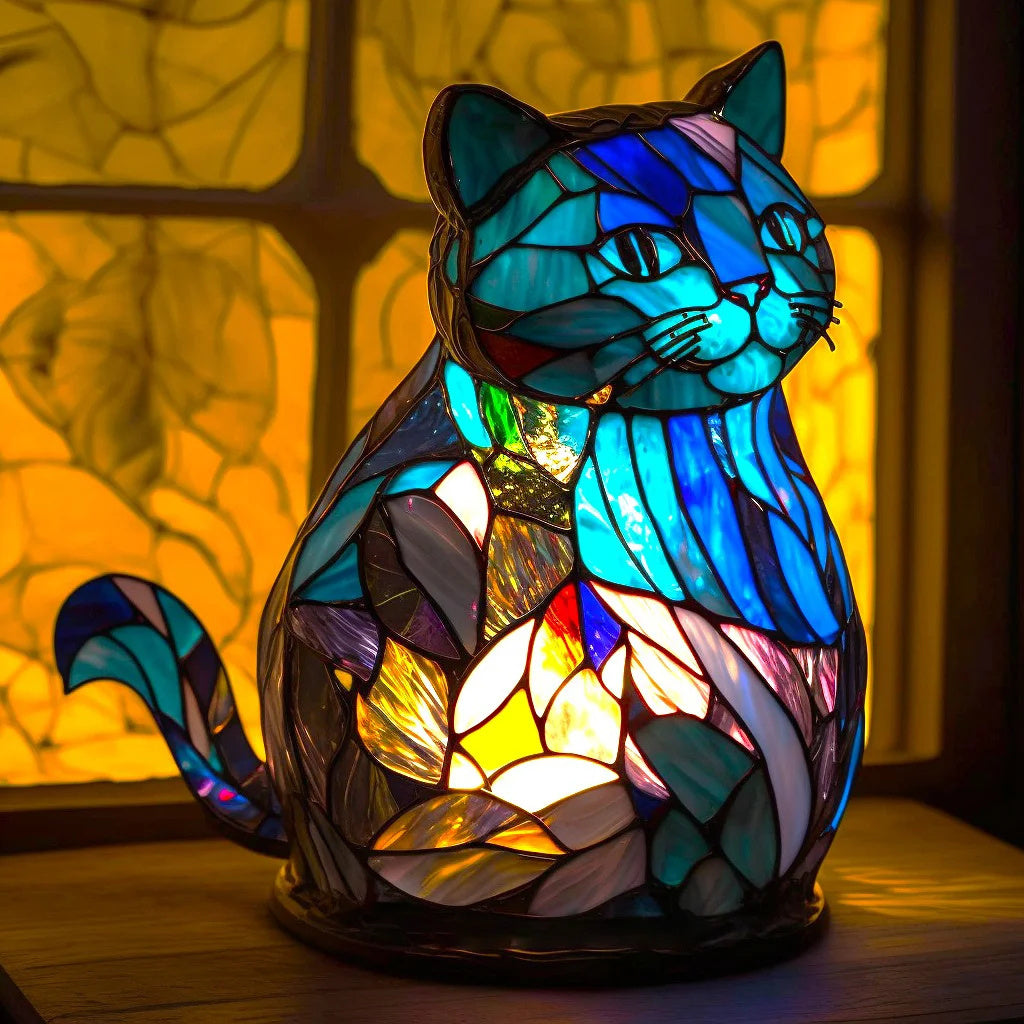 Colorful Stained Glass Animal Lamp | Unique Home Decor 8