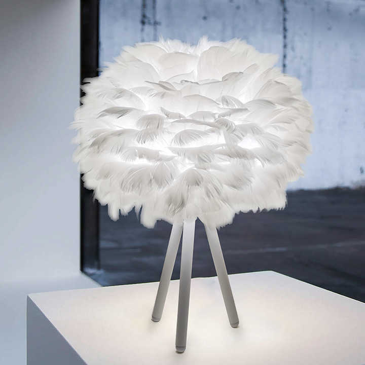 Dimmable Feather Table Lamp | Tripod Base & Elegant Design 3