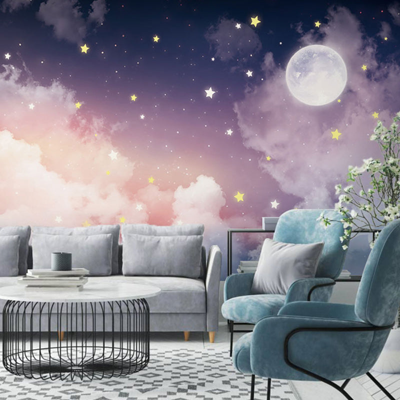 Dreamy Moon and Star Wall Mural | Modern Design 1