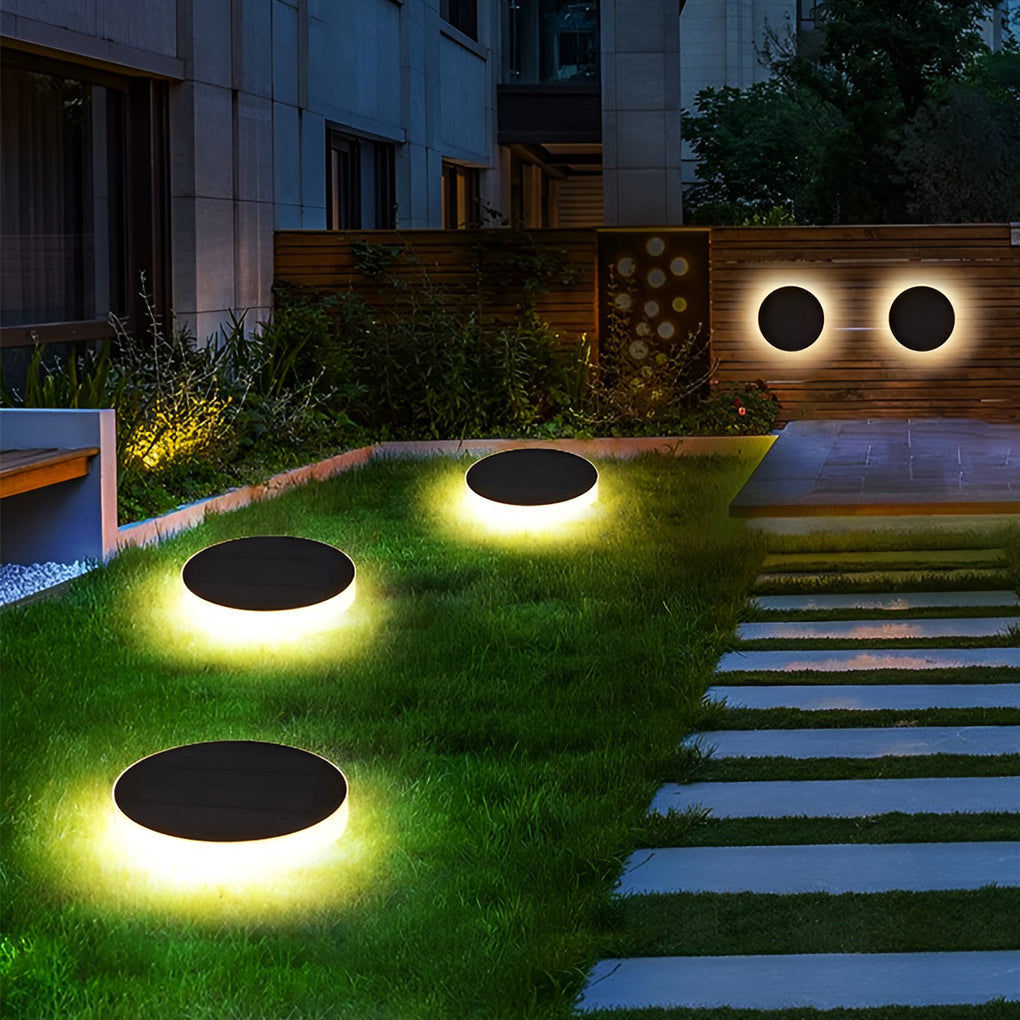 Durable Solar Garden Lights | LED Outdoor Ground Discs 3