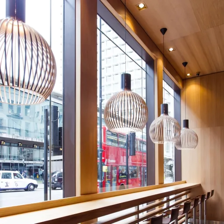 Elegant Bamboo Pendant Light | Adjustable Height & LED Compatible 3