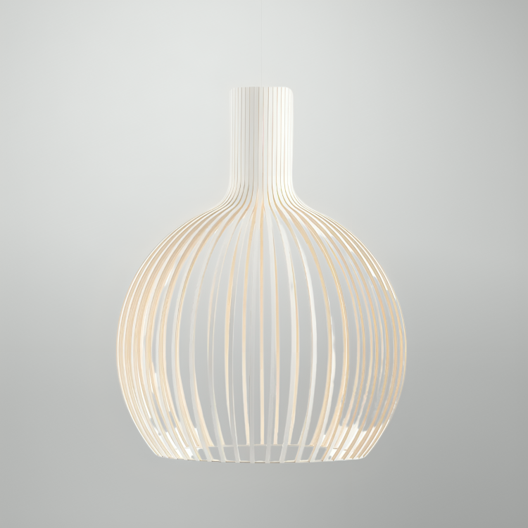 Elegant Bamboo Pendant Light | Adjustable Height & LED Compatible 6