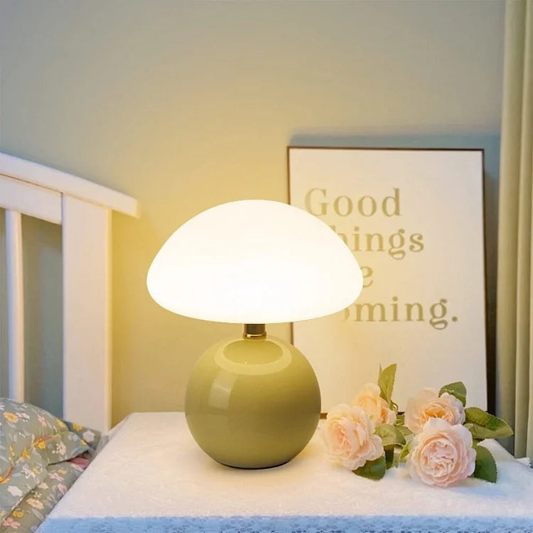 Elegant Ceramic Bedside Lamp | Soft LED Glow 3