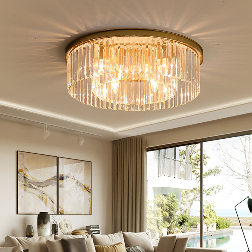 Elegant Crystal Ceiling Light | Flush Mount Fixture, Luxury Design 2