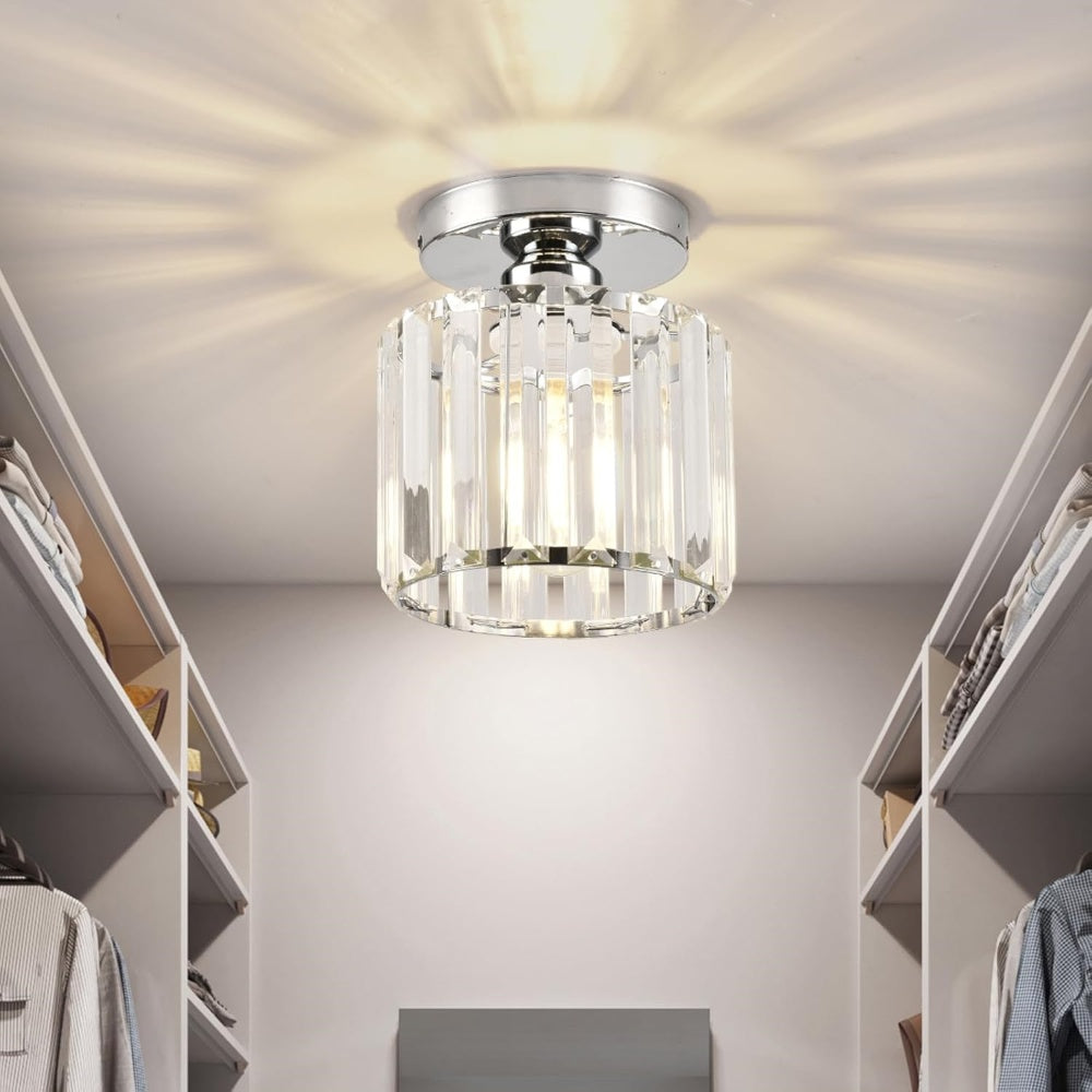 Elegant Crystal Ceiling Light | Modern Flush Mount Fixture 9