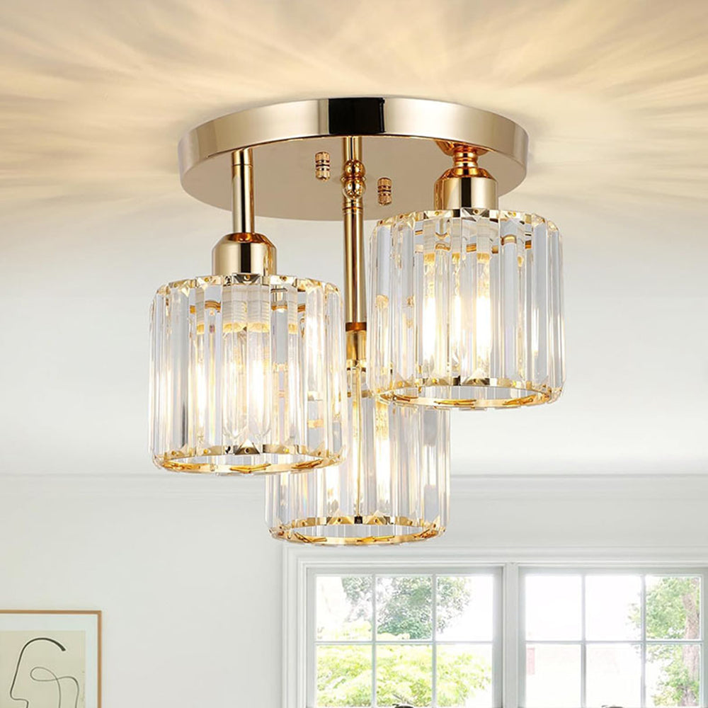 Elegant Crystal Ceiling Light | Modern Semi-Flush Mount 7