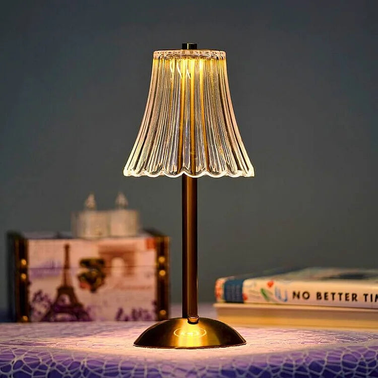 Elegant Crystal Table Lamp | USB Rechargeable & LED 3
