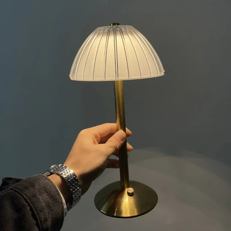 Elegant Crystal Table Lamp | USB Rechargeable & LED 5
