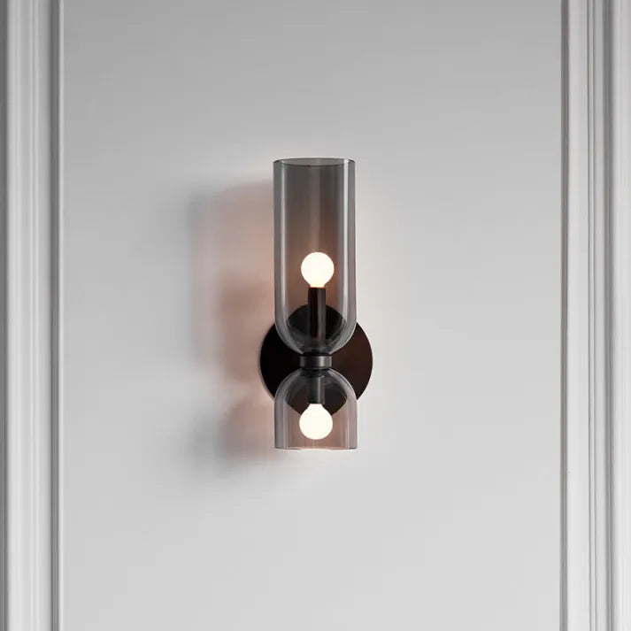 Elegant Dual-Globe Wall Light | Modern Glass & Brass Design 6
